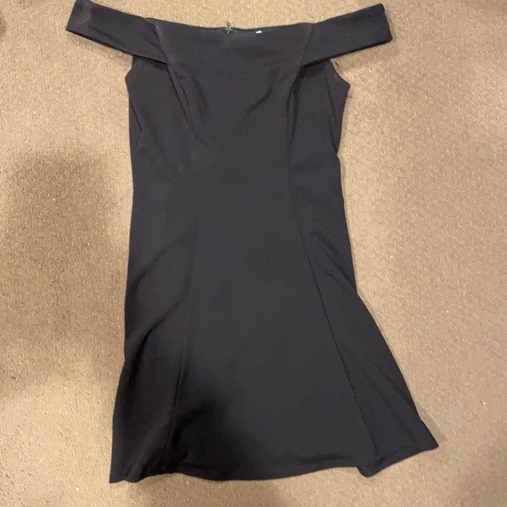 black off the shoulder dress
